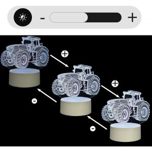 Cheng-Veilleuse Tracteur, Veilleuse Led 3d Avec T&eacute;l&eacute;commande, Veilleuse Enfants 16 Couleurs, Cadeau Pour Enfants - Neuf