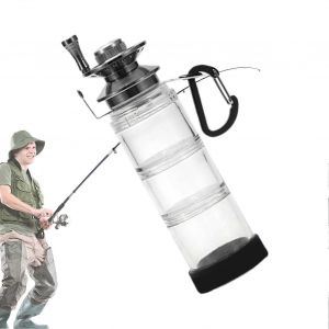 Bo&icirc;te A Appats Rotatifs Bouteille De Rangement Pour Materiel D'attaque Fournitures Pour Appats A Manivelle - Neuf