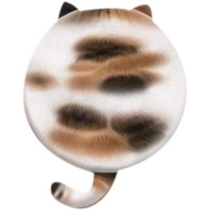 Coussin De Si&egrave;ge Rond En Peluche, Motif Chat Mignon, Pour Chaise. - Neuf