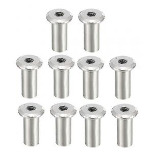 M8x20mm hexagonale douille tête insert écrou vis poteau manchon écrou pour meubles 10pcs - Neuf