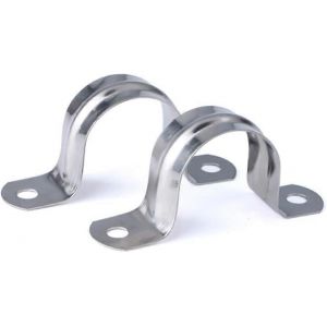 Promotion d'hiver,50MM 304 Acier inoxydable U-Tube Clamp Bague de raccordement Tuyau Collier de serrage En U Collier en forme de U Selle Carte Tuyau Fixation 10PCS - Neuf