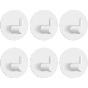 Crochet Adhesif Mural 4 Pi&egrave;Ces, Porte - Accroche Serviette Salle de Bain, Accroche Torchon Cuisine Autocollant Acier Inox pour Cuisine, Couloir (Noir) - Neuf