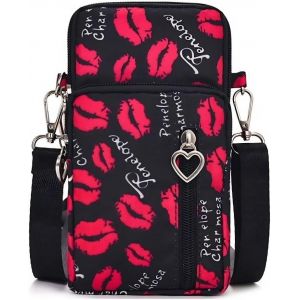 CAUC-Petit Sac T&eacute;l&eacute;phone Portable Femme,Sac de t&eacute;l&eacute;phone Portable,Bandouli&egrave;re Portefeuille Poche,Crossbody Pochette Sacoche Running - Neuf