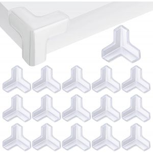 Lot De 16 Protections De Coins Pour B&eacute;b&eacute;,3,4 Cm,Transparentes,Autocollantes,En Forme De T,En Silicone Pour La S&eacute;curit&eacute; De B&eacute;b&eacute;,Pour Bureau,Lit D'enfant,Table &Agrave; Manger - Neuf