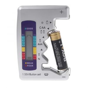 1 Pi&egrave;ce Num&eacute;rique Batterie Universelle, Testeur de batterie num&eacute;rique universel pour testeur de batterie pour toutes les piles C AA AAA D N 9V 6F22 1.5V Cellules &agrave; bouton Petites piles - Neuf