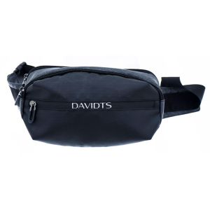 Promotion ! Pochette Ceinture / Banane Toile 'urban Traveler' Noir Gris (2 Compartiments) - 25. 5x14x6. 5 Cm - Neuf