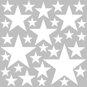 Trahoo-Set De 32 Stickers Muraux Enfants Étoiles - Autocollants Décoration Murale Chambre Bébé - Facile À Poser Blanc - Neuf