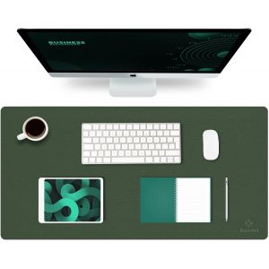 KALANKA-Tapis de Bureau, Tapis Bureau, Tapis Bureau Sous Main 40cm x 80cm, Tapis de Portable, Sous Main Bureau pour Bureau et Maison, Double Face (Vert foncé) - Neuf