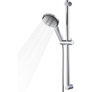 Barre Douche 70 cm, Colonne de Douche avec Pommeau de Douche, Douchette &agrave; Main avec 6 Types de Jets et Tuyau de 1.6 m, Chrom&eacute; - Neuf