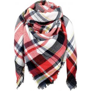 Kalanka-Écharpe Chale Femme Cachemire Châle Grand Plaid Tissu Glands Foulard Oversize Ponchos Carreaux Shawl Automne Hiver Et Capes Acrylique Souple Chaud Scarf - Neuf
