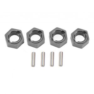 Moyeux de roue hexagonale de 7mm, adaptateur professionnel d'entraînement hexagonal de roue RC en alliage d'aluminium pour FMS FCX24 1/24 RC voiture titane - Neuf
