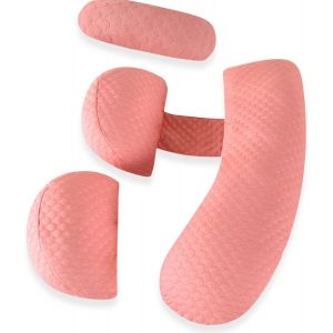 Coussin De Grossesse, Coton Coussin D'allaitement, Oreiller De Grossesse Pour Le Dos, Les Hanches, Les Jambes, Le Ventre Avec Housse En Coton Amovible Pour Femme De Maternit&eacute; (Haricots Froids-Bleu) - Neuf