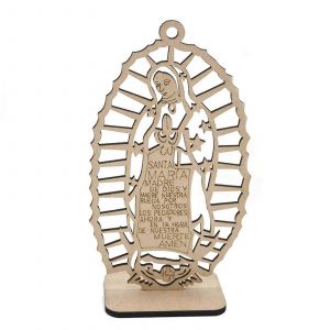 Multifonction Guadalupe Pendaison Ornements Foyer Chr&eacute;tien Cadeau en Bois D&eacute;coupes M&egrave;re Marie Figurine M&eacute;morial de D&eacute;corations en Bois de couleur - Neuf