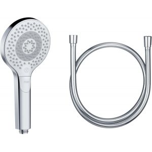 Kgabery-Douchette Universale Avec Flexible,Douchette 11,7 Cm Avec 3 Types De Jets,Douchette Économisant L'eau En Option (Standard 15 L/M,Option 9 L/Min) Flexible De Douche 1,6 M - Neuf