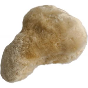 Housse De Selle De Vélo En Peau D'agneau-Housse De Selle De Vélo En Laine Mérinos-Peau De Mouton-Housse De Siège D'hiver Chaude (Beige,30 X 25 Cm (Taille L)) - Neuf