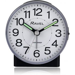 - R&eacute;veil rond &agrave; quartz de taille moyenne &iquest; RC039.2 &iquest; Argent&eacute; - Neuf