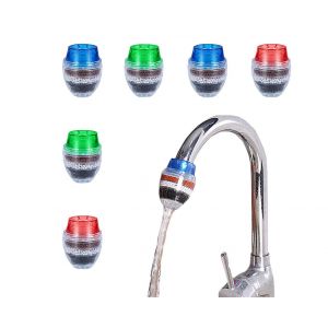 Lot de 6 filtres &agrave; eau &agrave; charbon actif pour robinet, &agrave; usage domestique - Neuf