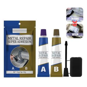 P&acirc;te de R&eacute;paration en M&eacute;tal,Soudure Magique Colle AB Haute Temp&eacute;rature,50g Bi Composant Soudure &agrave; Froid Glue pour R&eacute;parer D&eacute;fauts Moulage - Neuf