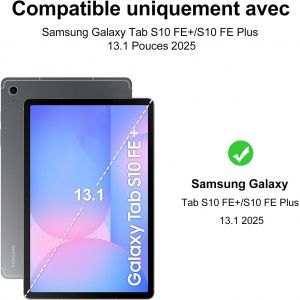 Coque Clavier Pour Samsung Galaxy Tab S10 Fe+ Plus 13.1"" 2025, Clavier Azerty Français Bluetooth Détachable, Étui Avec Bluetooth Keyboard Avec Support De Stylet Pour Samsung S10 Fe Plus, Violet Gris - Neuf