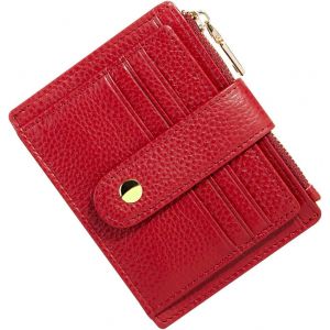 CAUC-Homme Femme Porte Carte de Credit Cuir RFID Blocage Portefeuille Cuir Petit, Porte Carte Slim avec Poche &agrave; Monnaie, Petit Porte Monnaie Cuir avec 9 Emplacements de Carte - Neuf