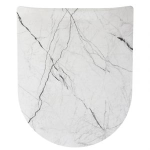 Abattant wood slim d&eacute;clipsable effet marbre de Carrare - Neuf