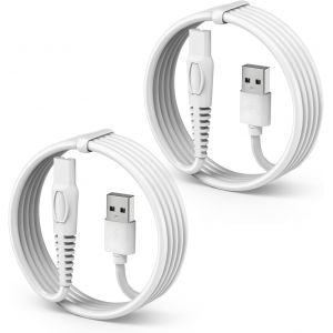 Chenquansarl-Lot De 2 Câbles De Charge Pour Rasoir À Jambes Impeccables, Cordon De Charge 5 V Pour Finition Tactile Sans Défaut, Rasoir Pour Tondeuse À Jambes Pour Femme, Cordon D'alimentation De Rec - Neuf