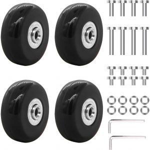 KALANKA-4 Pi&egrave;ces Roulette Valise, 50x18mm Roue Valise Universelle, Valise Roues de Rechange, Roulettes de Remplacement, Roue Valise en Caoutchouc Roulette Remplacement - Neuf