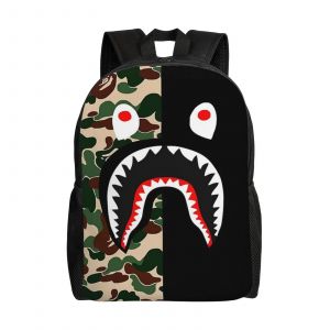 Sac à dos Bape camouflage requin, sac à dos décontracté, cartable d'étudiant, cartable léger, XTYD4556 - Neuf