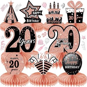 Ayuhr-Décoration De Centre Table Anniversaire 10pcs Deco Anniversaire 30 Ans En Nid D'abeille Décorations D'anniversaire De Fête Pour Hommes Femmes (30) - Neuf