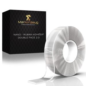 ChenQuanSarl-Ruban Adhésif Double Face Extra Fort | 3M Résistant À L'Eau | Largeur De 2 Cm | Concept Amélioré 2023 | Transparent - Neuf