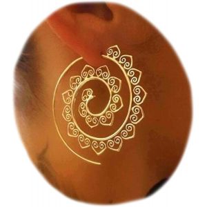 Kal-Boh&ecirc;me Boucles D'oreilles En Spirale Mandala Boucles D'oreilles En Or Vortex Boucles D'oreilles Cr&eacute;oles Exag&eacute;r&eacute;es Grandes D'oreilles Tourbillon D'oreilles Tribales Indiennes Bijoux Pour Femmes - Neuf