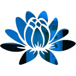 3D Lotus Acrylique Miroir Fleur Sticker Mural Art Mural Auto-Adhésif Amovible Éco-Autocollants muraux pour la Maison Chambre à coucher Salle de Séjour salle de Bains Décoration - Neuf