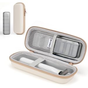 &Eacute;tui De Voyage Rigide Avec Accessoires &Eacute;tui De Rangement Pour Tondeuse Et Rasoir Hybrides, &Eacute;tui De Transport &Eacute;tanche Sac De Rangement Portable Pour O Blade Norelco Pro, Beige - Neuf