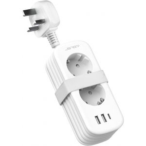 ERYI-Adaptateur Prise Anglaise, Portable 2 Prises France Vers Uk Adaptateur De Voyage Avec Câble 1,5M, Europe Vers Uk Type G 3 Broches Adaptateur Pour Irlande Royaumeuni Bretagne Écosse - Neuf