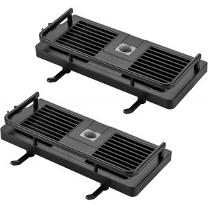 &Eacute;tag&egrave;re Douche Porte Savon Salle De Bain Rangement sans Percage, Crochets et Porte Serviette Murale Antirouille Auto-adh&eacute;sif Support Noir 21MM-25MM - Neuf