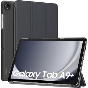 Coque Pour Samsung Galaxy Tab A9+/A9 Plus 11 Pouces 2023, Étui À Rabat Avec Support Mince Housse Antichoc Translucide Protecteur Pc Tablette(Sm-X210/X216/X218), Auto Réveil/Sommeil, Gris Sid.[F3679] - Neuf