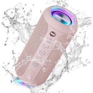 LETNERNY-Haut-Parleur Bluetooth Avec Lumière Led, Mini, Portable, Fonction Mains Libres, Sans Fil, Protection Ipx7 Contre L'Eau Et Son Surround À 360°, Avec Aux, Tf, Pour LExtérieur - Neuf