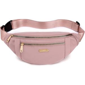 nzqaf-Femme Sac Banane Unisexe à La Mode Ceinture réglable pour Voyage, Everywhere Belt Bag & Fanny Packs, Entraînement, Course à Pied, Randonnée pour Dames, Filles et Hommes (Pink) - Neuf