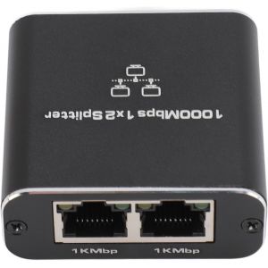 Commutateur Ethernet Gigabit,R&eacute;partiteur Ethernet Gigabit 1 &agrave; 2 1000 Mbps,Adaptateur R&eacute;partiteur Internet RJ45 R&eacute;partiteur R&eacute;seau Hub R&eacute;seau pour Connecter Plusieurs - Neuf