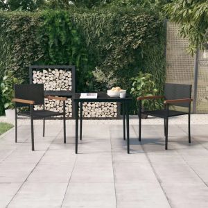 Prolenta Premium - Ensemble &Agrave; Manger De Jardin 3 Pcs Noir - Neuf