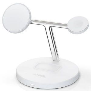 Chargeur Sans Fil Magn&eacute;tique 3 En 1 C49 15 W Pour Iphone, Apple Watch Et Airpods - Neuf