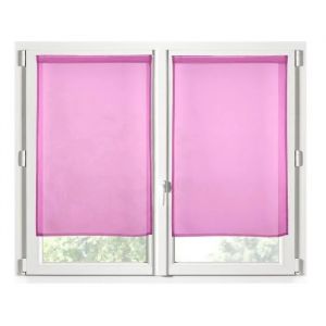 Rideaux - Monna - Brise Bise - 60 X 160 Cm - 100% Polyester - Fuchsia - Neuf