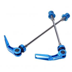 Qr Quick Release Vélo Moyeu Vélo Brochettes Levier Alliage D¿Aluminium Vélo Pièces Pour Avant 100mm Arrière 135mm, Bleu - Neuf