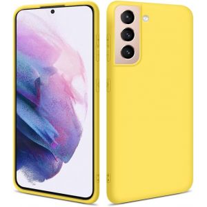 KAL-Hsp Coque Jaune Compatible Avec Samsung Galaxy S21 5G | Étui En Silicone Tpu De Qualité Supérieure | Pour Le Chargement À Induction | Résistant Aux Rayures Et Aux Chocs | Surface Mate | Mince - Neuf