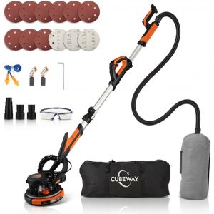 VornixorSarlshopPonceuse Girafe avec Syst&egrave;me d'aspiration Automatique, 750W Professional Ponceuse Plaquiste, 7 vitesses(900-1800rpm),Ponceuse Murale &Eacute;lectrique Pliable, avec lumi&egrave;re LED - Neuf