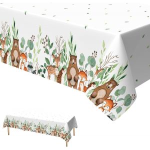 SJZG-Nappe Safari D'Animaux Jetable En Plastique - Fournitures De F&ecirc;te De Jungle Pour Enfants, Filles, Anniversaire, Baby Shower - D&eacute;coration 137 X 274Cm - Neuf
