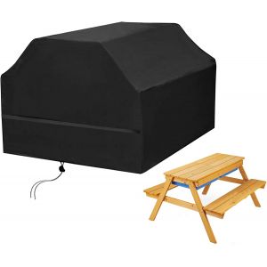 Ulteronixshop-Housse De Table Picnic Enfant Imperm&eacute;able, Housse Pour Salon De Jardin Enfant Exterieur, B&acirc;che Table Et Chaise Enfant Bois, Robuste Tissu Oxford 420d Coupe-Vent Anti-Uv 100w X 90d X 60h - Neuf