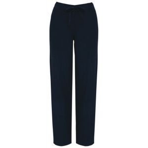 Pantalon En Lin - Femme - Pats733 - Bleu Marine - Neuf