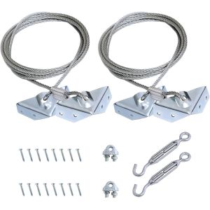 Ulteronixshop-Kit de c&acirc;ble de Porte de Jardin Anti - affaissement de Support en Acier alli&eacute; pour Le Support de Porte de barri&egrave;re en Bois ext&eacute;rieur - Neuf