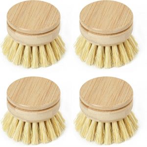 LORANKA-T&ecirc;tes de Rechange pour Brosse &agrave; Vaisselle &Eacute;co &iquest; 4 T&ecirc;tes de Brosse &agrave; Laver en Bois &iquest; Recharges de Poils Doux Interchangeables &iquest; Brosses &agrave; Vaisselle Naturelles &iquest; Nettoyage Z&eacute;ro D&eacute;chet - Neuf